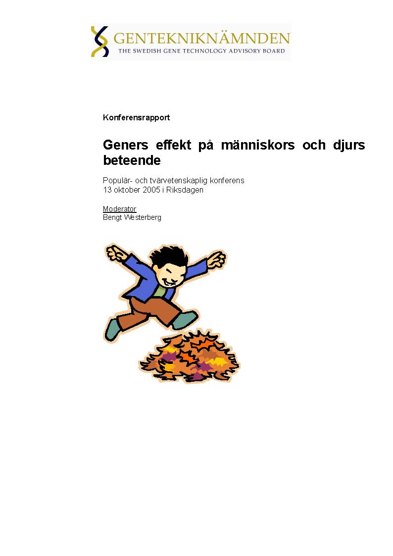 gener och beteende - rapport